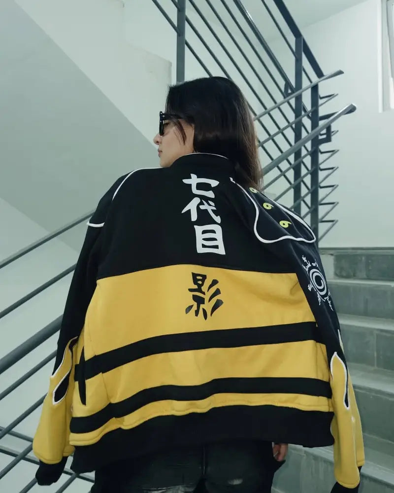 Naruto Uzumaki Flame Patch Jacket – Premium Anime Streetwear
