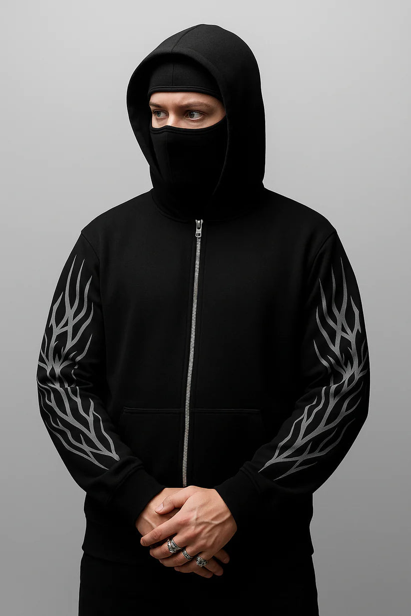 Solo Leveling Inspired Jin Woo Balaclava Mask with Zipper