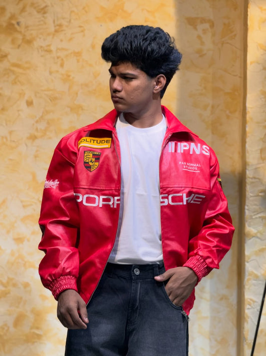 🏎️ Red Porsche Racing Jacket