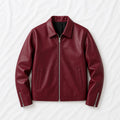 URBON Crimson Edge Leather Jacket(Burgundy)