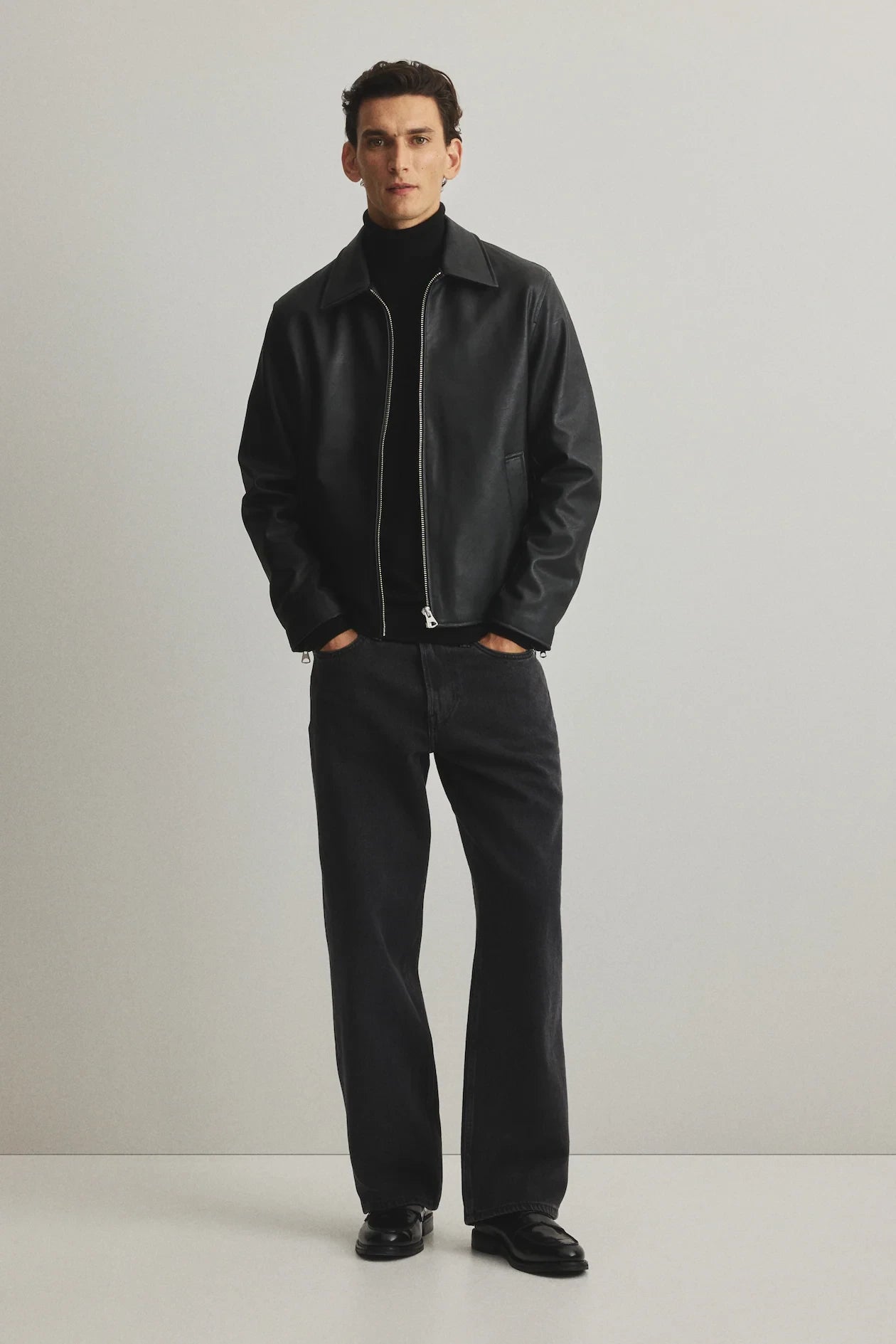 Men’s Black Foxy Leather Jacket – Urbon Street Style