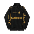 Black Lamborghini Racing Jacket – Bold Yellow Edition